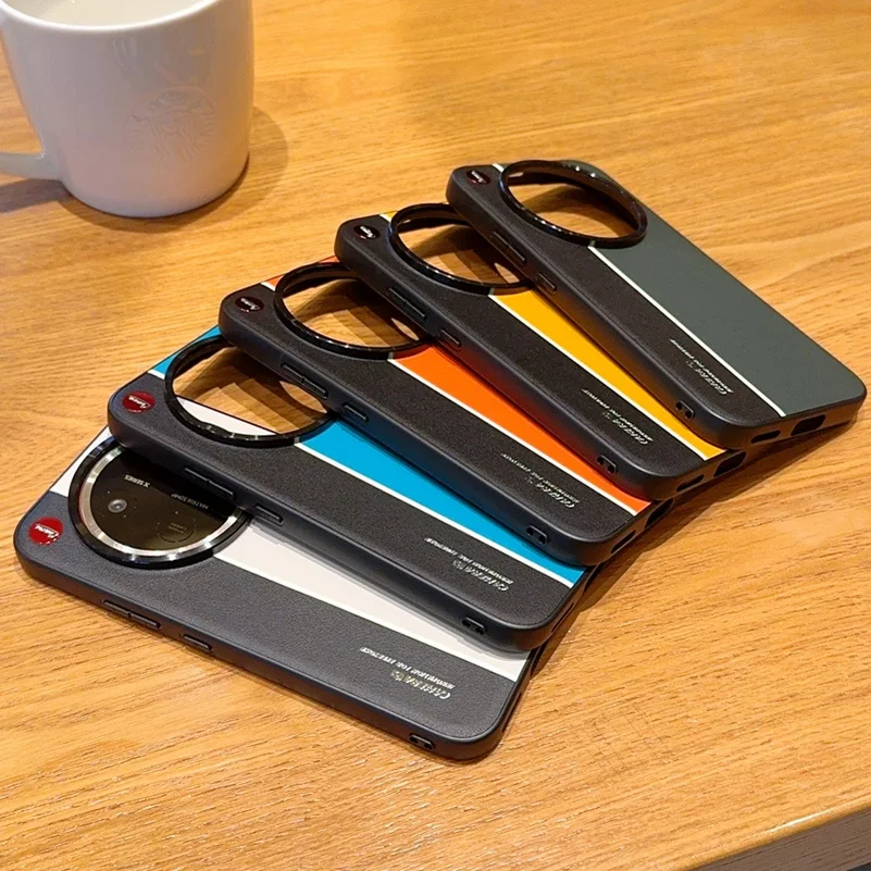 Fluorescent Two-Pigment Leather Phone Case - Night Lightning Collection