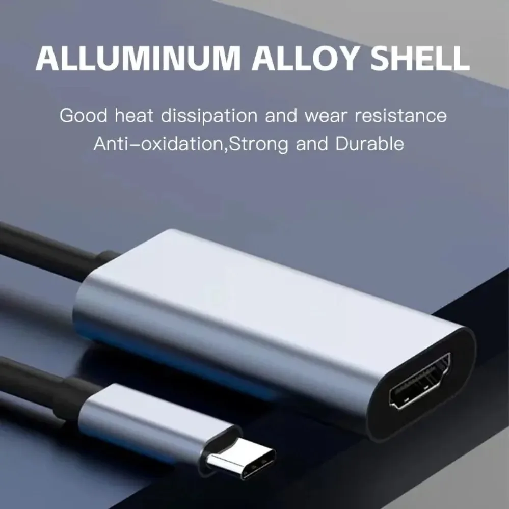 TYPE C To HDMI Adapter 4K USB C USB3.1 Male To HDMI-compatible Female Converter Cable for Laptop IPad Tablet TV MacBook Galaxy - 2