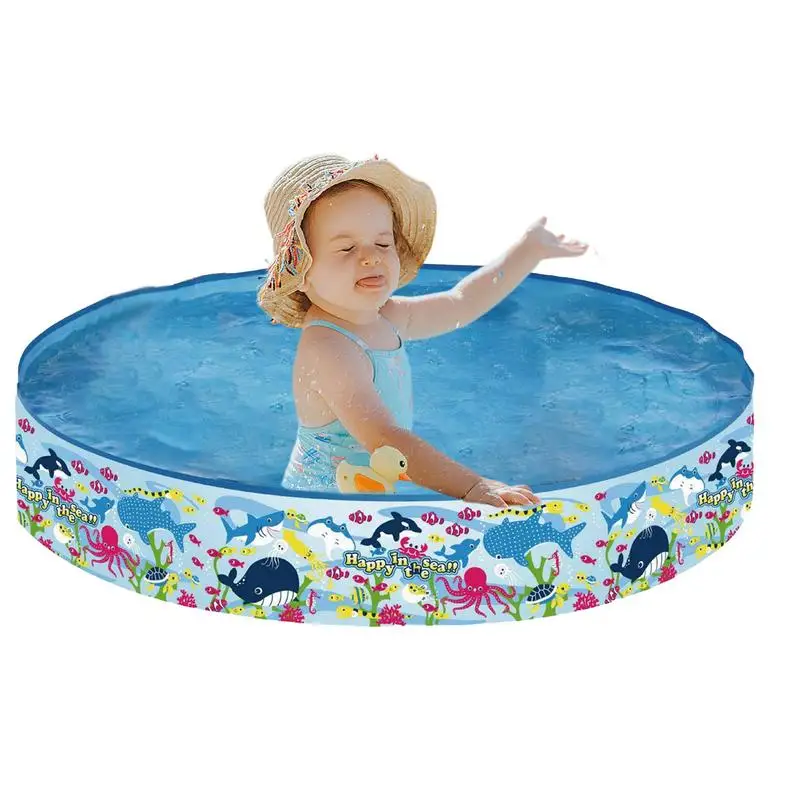 

Foldable Pool For Kids Kids Swimming Pool Non-inflatable Above Ground Swimming Play Pool Children's Hard Pool Indoor Outdoor