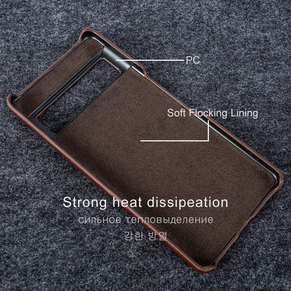 Premium Cowhide Leather Phone Cover - Durable Back Shell Protection