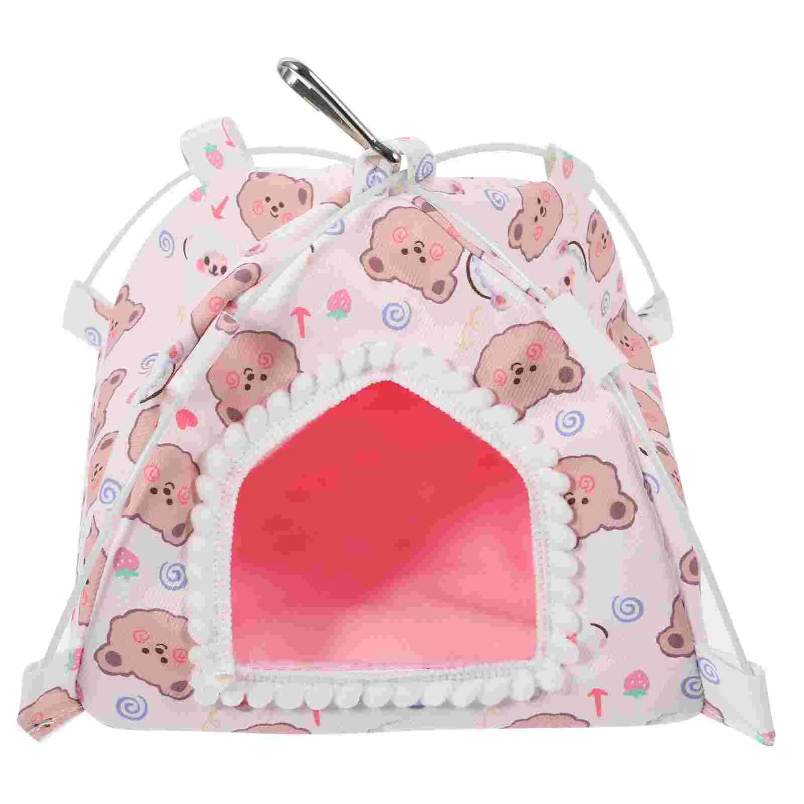 

Sleeping Nest Hamster Tent Tiny Homes Hamsterhanging Bed Flannel Adorable Rat Hideout