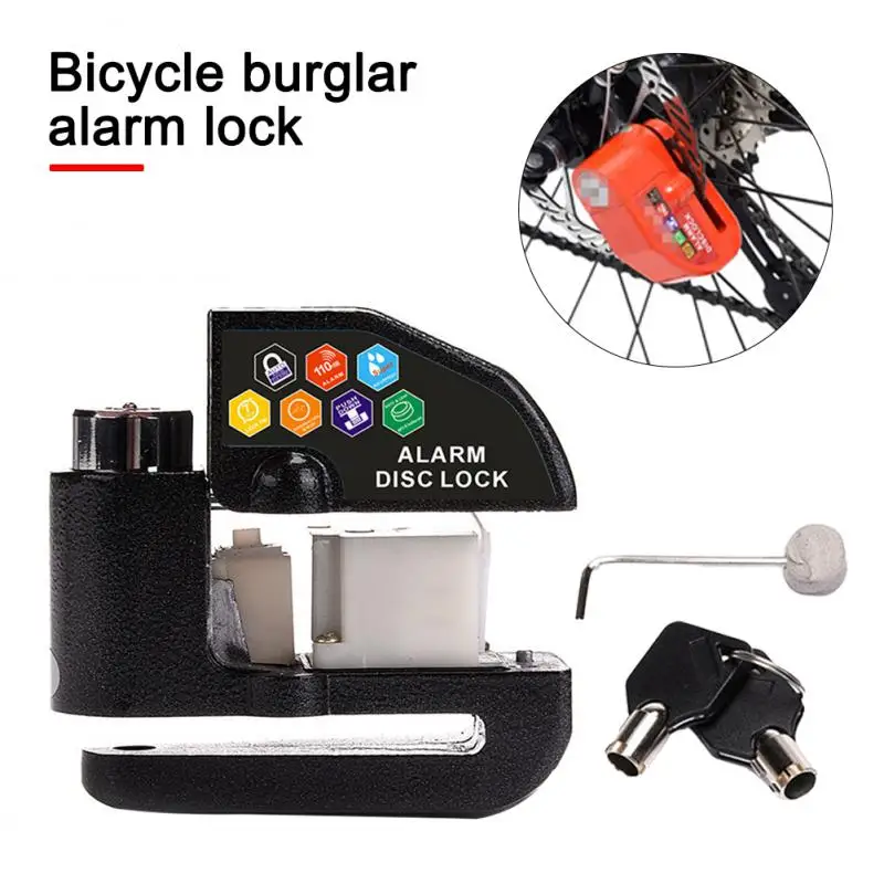 Bike Alarm Lock 110dB Sound Thief Protection Motorbike Motorcycle Wheel