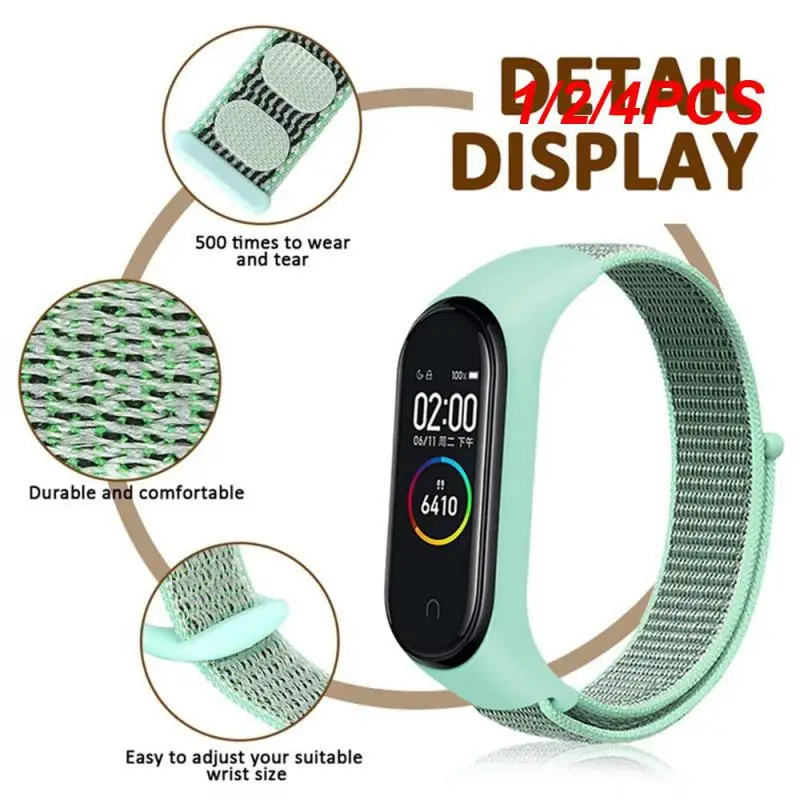 

1/2/4 шт., нейлоновый ремешок для браслета Mi Band 7 6 5 4