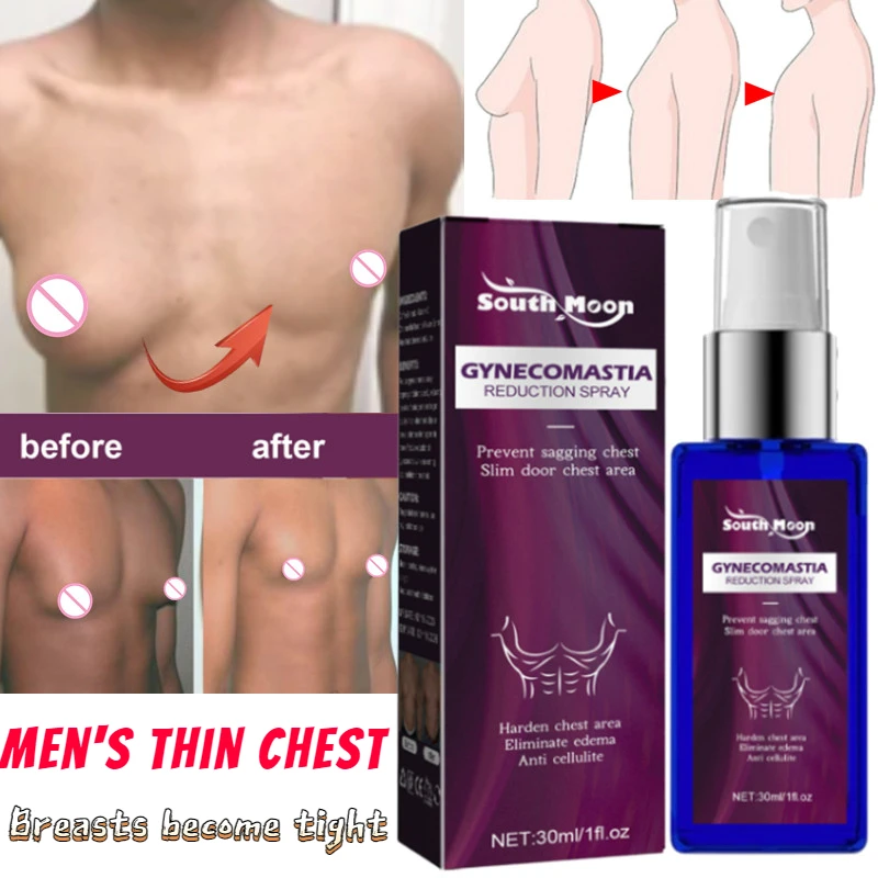 Men's Breast Reduction Men's Chest Spray Massage Reduced Men's Breast Muscle Shaping Spray  Big Chest Small Chest 30ml