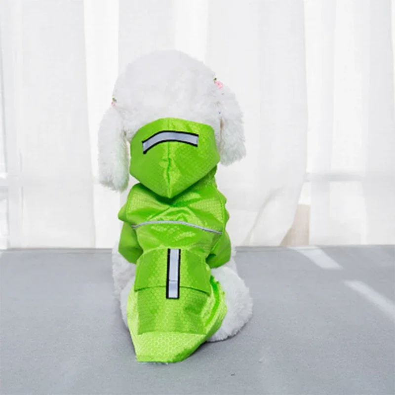Monochrome Dog Hooded Raincoat 3