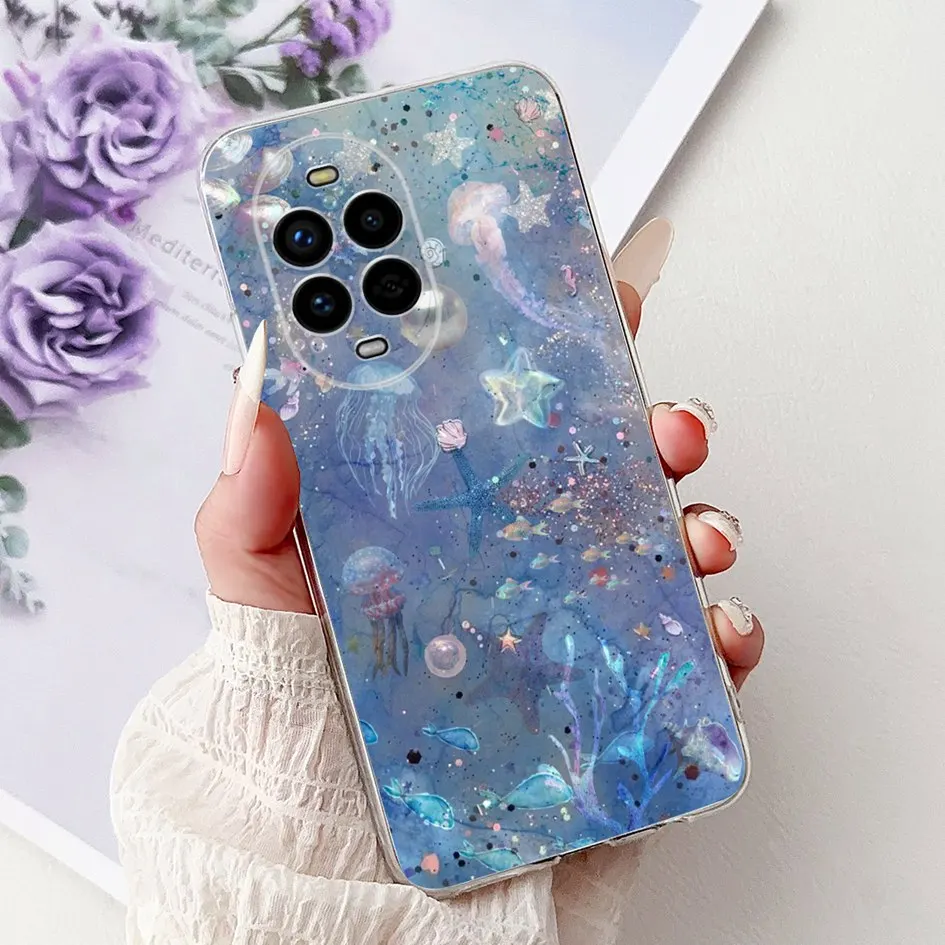 Floral Butterfly Soft Silicone Phone Case - Clear Protective Cover