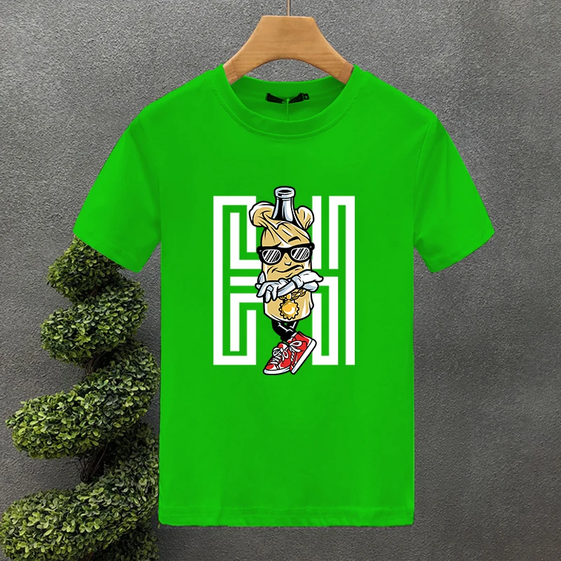 2024. gada jaunais pavasara vasaras personības T-krekls vīriešiem ar banānu apdruku, čūskas matiem, grieķu mitoloģijas krekls, vīrietis T krekls, sieviete_voghion.com