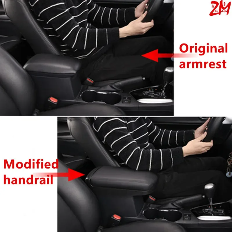 Armrest box For Hyundai Creta Creta IX25 2014- lengthen heighten Lossless retrofit support decoration car accessories armrest box car armrest box