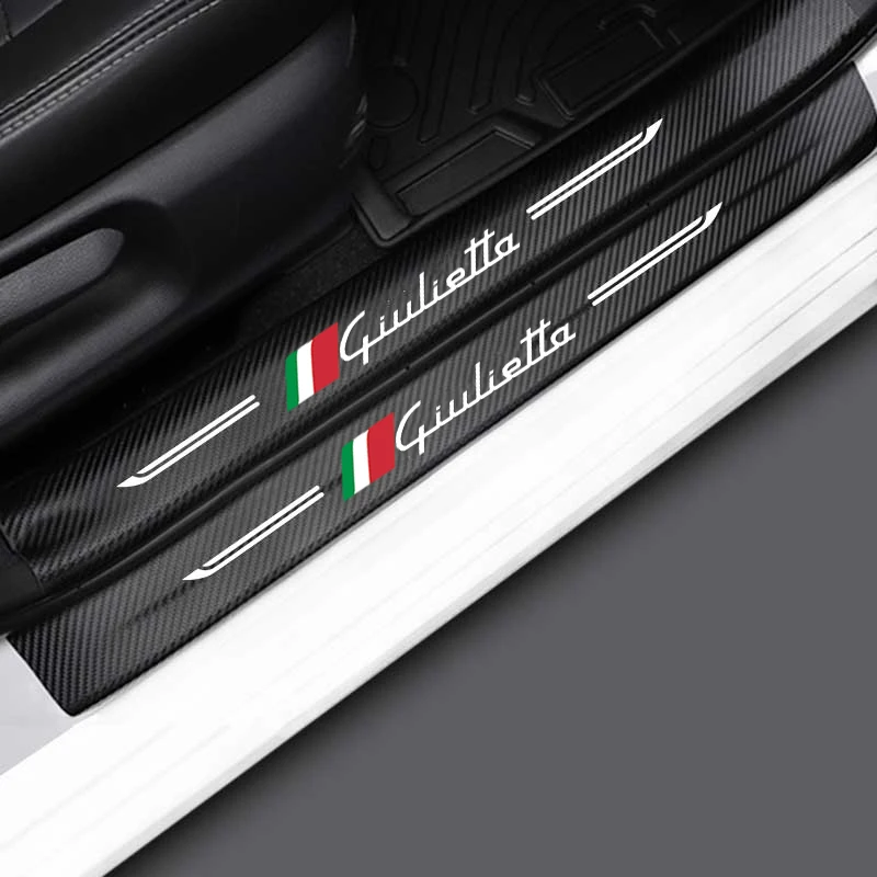 

Углеродное волокно для Alfa Romeo Giulietta, Защитная Наклейка на порог и порог заднего багажника