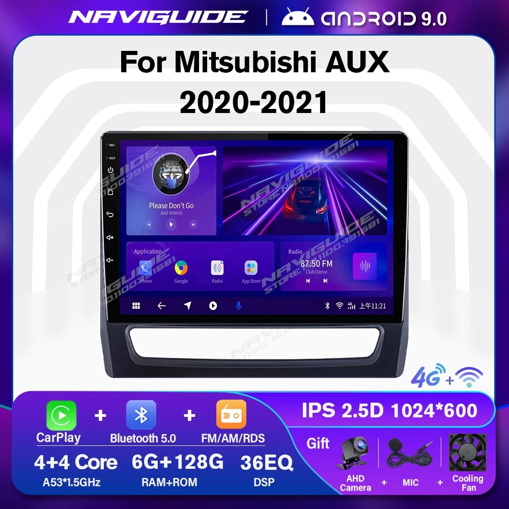 

NAVIGUIDE P1 автомобильный радиоприемник для Mitsubishi ASX 2020 2021 стерео Мультимедийный Плеер Carplay головное устройство Авторадио Bluetooth FM без DVD