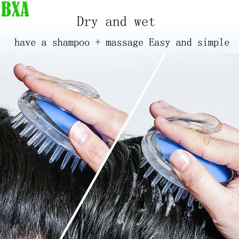 Silicone Washing Hair Brush Head Scalp Massage Comb Scalp Head Body Massage Brush Bath Spa Slimming Salon Hairdressing Tool