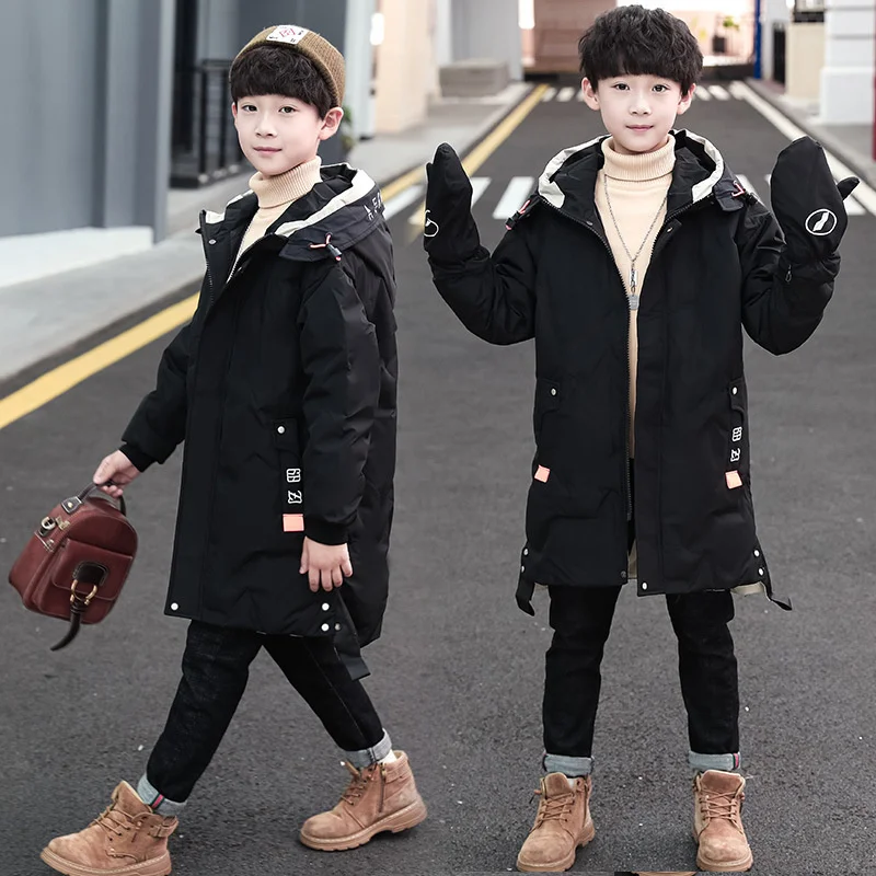 New Children parka kids Winter Warm Jacket Coat snowsuit Clothing Big Boy Thicken Outerwear toddler clothes infant overcoat -30C