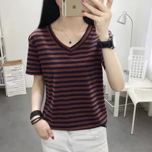 

2022 Summer New Fashion T Shirt Woman Short Sleeve V Neck Oversized T-shirt Woman Korean Style Plus Size Shirt Women Shirts