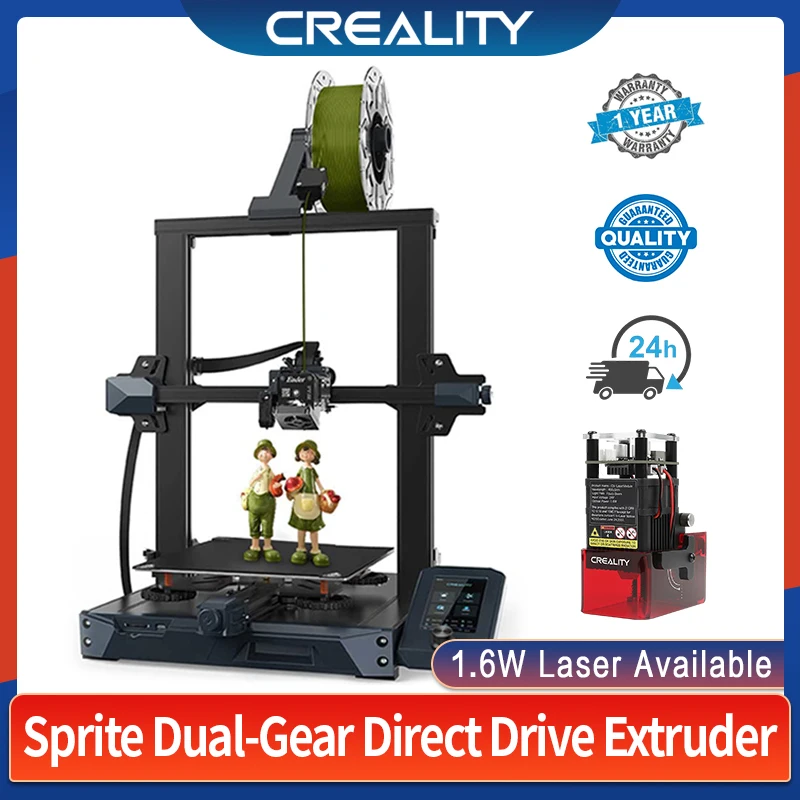 

Official Creality Ender 3 S1 3D Printer with Direct Drive Extruder CR Touch Auto Leveling High Precision Double Z-axis Beginners