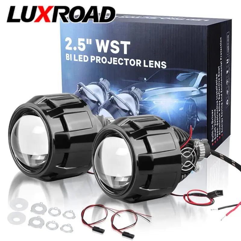 25inchLEDH4H7BiledLensProjectorAutoHeadlightLensesHighLow