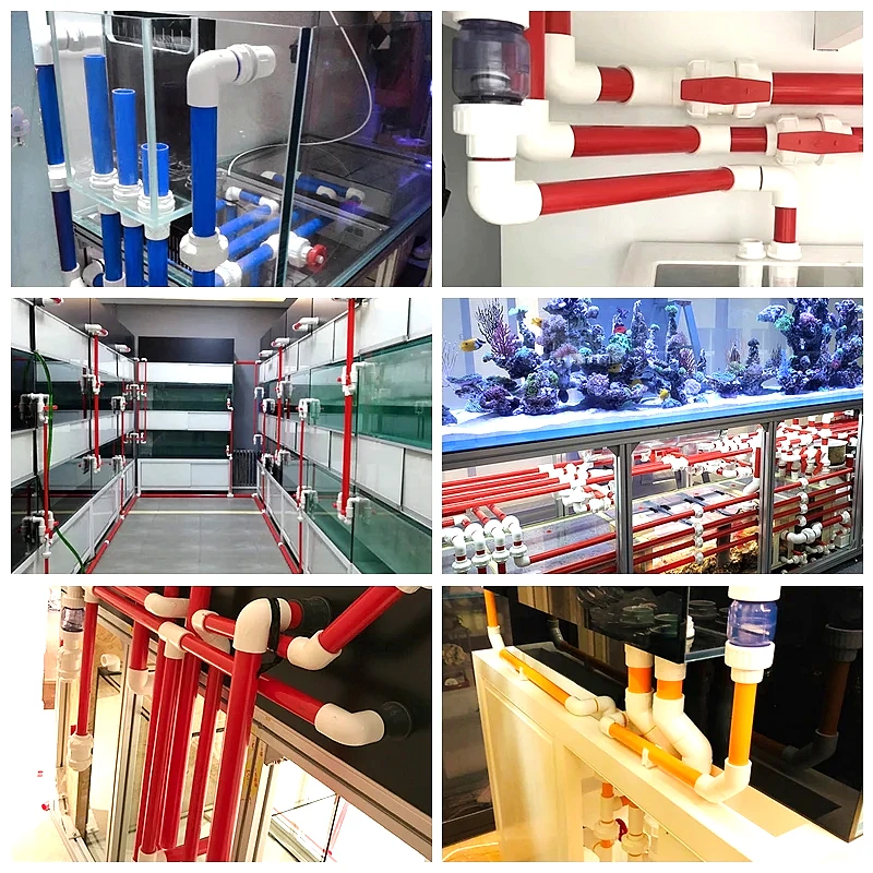 PVC Acrylic Pipe 9 Colors Outer Dia 20~50mm Aquarium Fish Tank Tube Garden Home Irrigation System Aquaculture 49~50cm Water