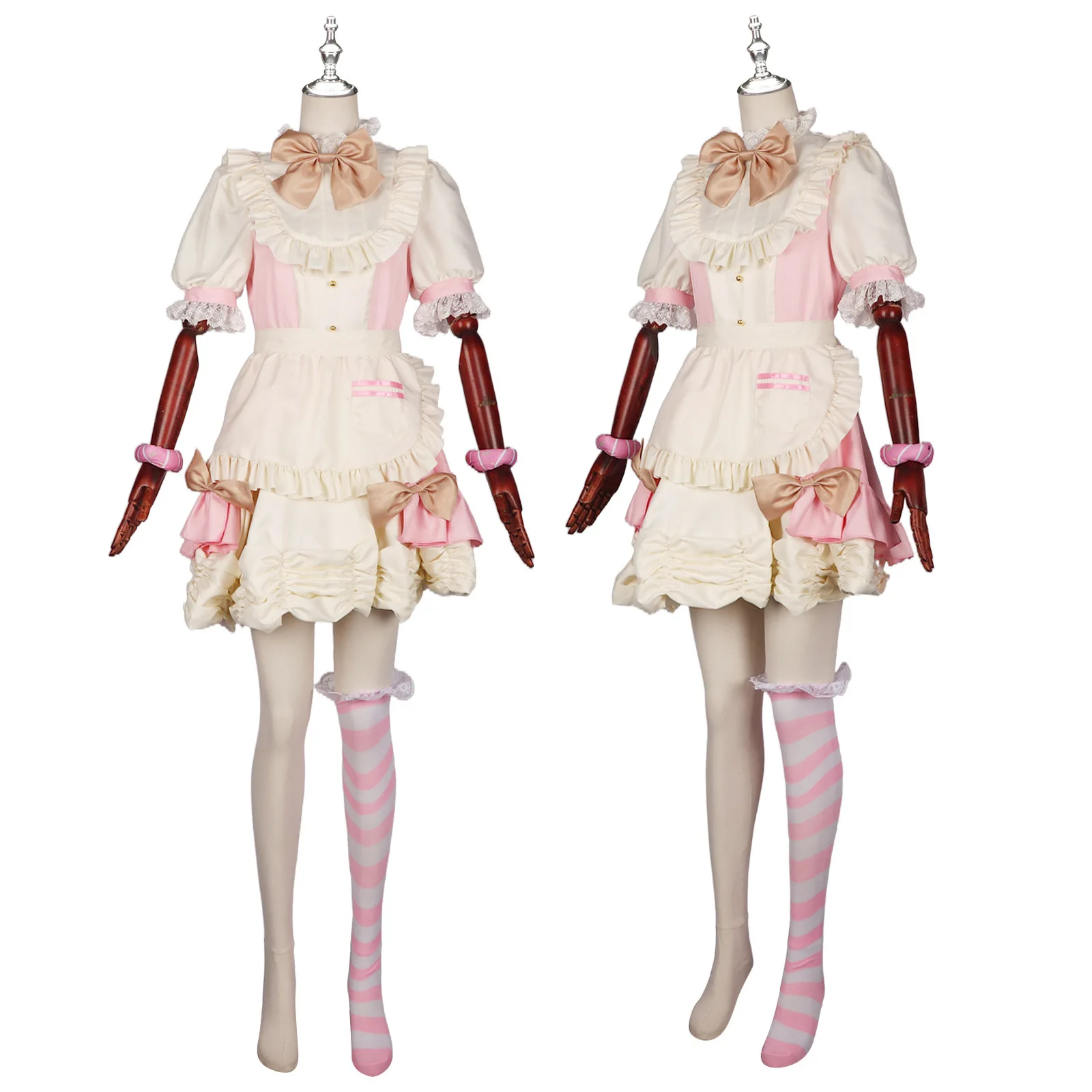 Mikuu Sweet Cat Ear Maid Apron Dress Uniform Outfits Anime