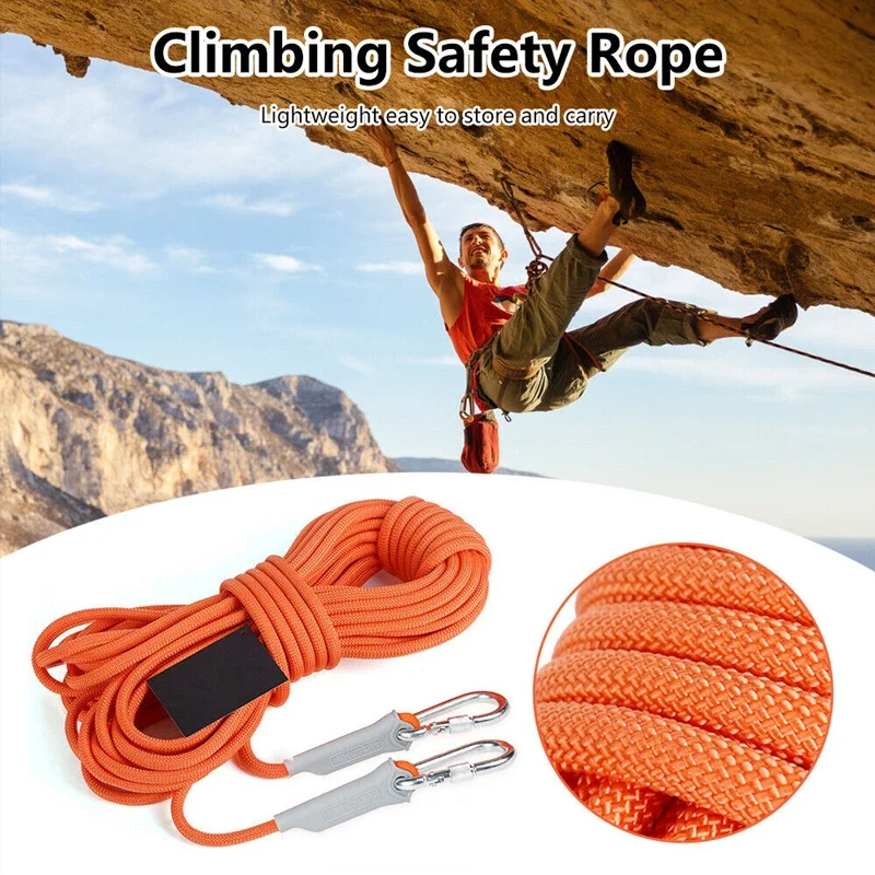 Corde D'Escalade 14mm Blanc - Corde Statique Sauvetage Haute Résistance - Alpinisme, Spéléo, Randonnée