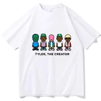 Tyler The Creator Men Women Print T-Shirt Rapper Short Sleeve T Shirt Vintage Singer Top Summer Cotton Oversized Hip Hop Clothes 1