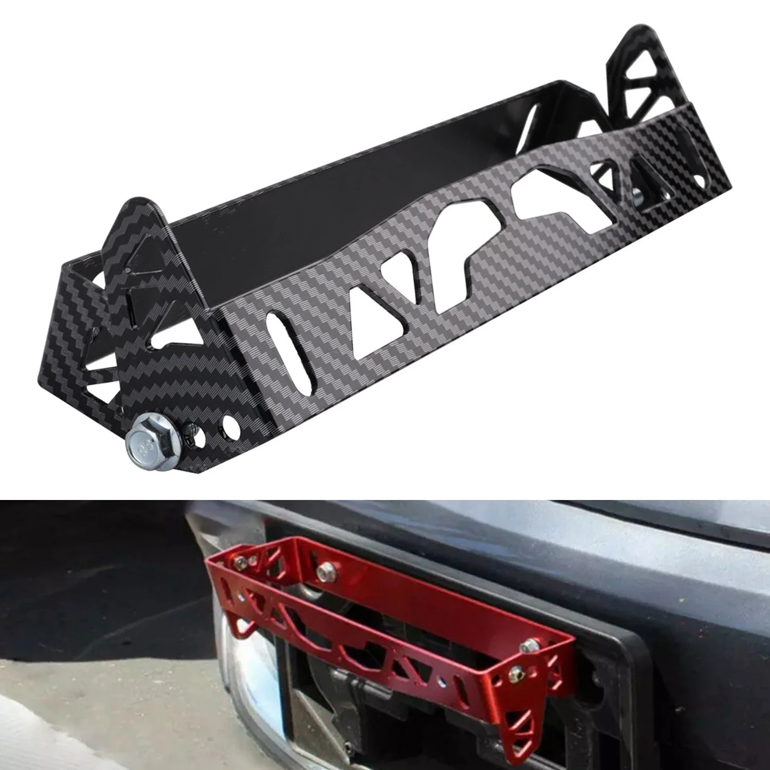 Car License Plate Frame Universal Aluminum Power Racing JDM Styling