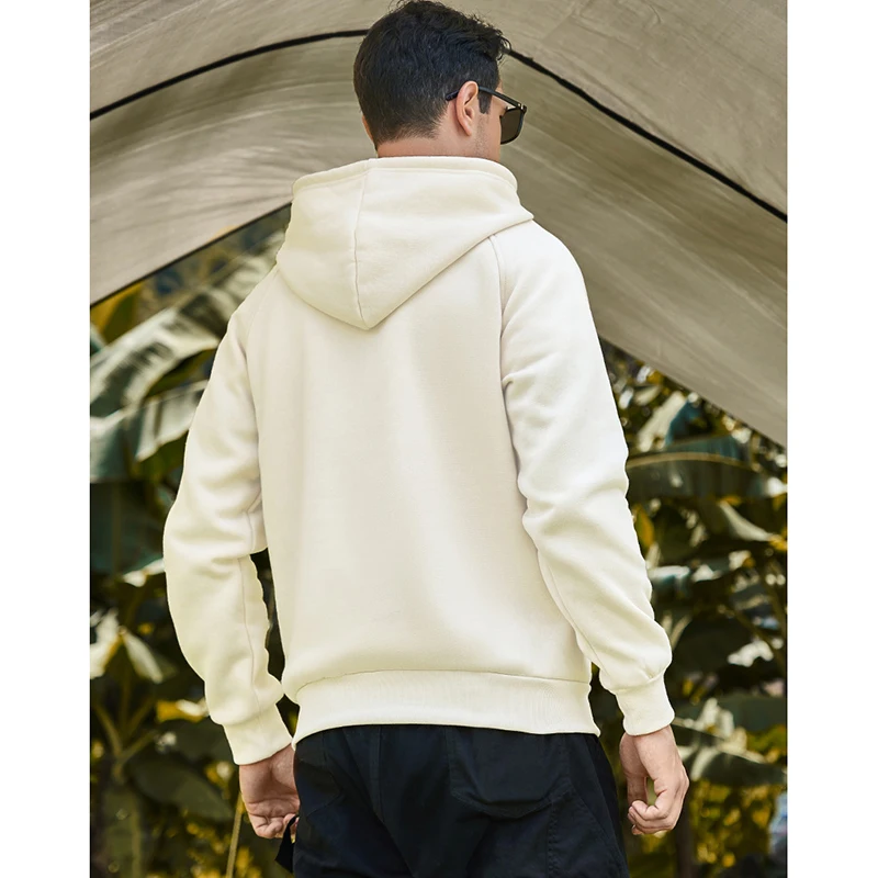 Spring Autumn Loose Casual Solid Color Hoodies Hombre Fashion All-match Pocket Pullover Outwear Male Long Sleeve Simple Top Men