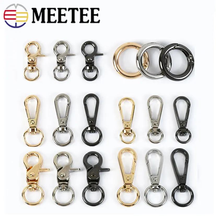 Metal Swivel Hook Leather Strap Metal Handbag Chain Hangers Metal Diy Accessories Buckles