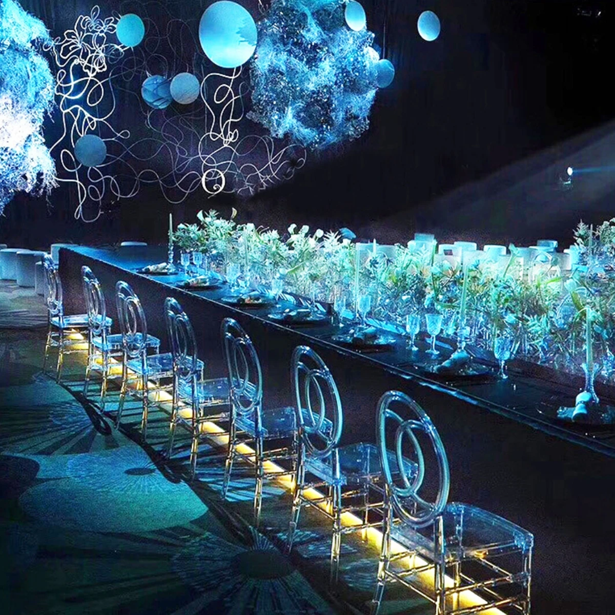 50pcs）Plastic Acrylic Transparent Perspex Dining Chair Crystal Transparent Party Event Clear Chiavari Wedding 2969