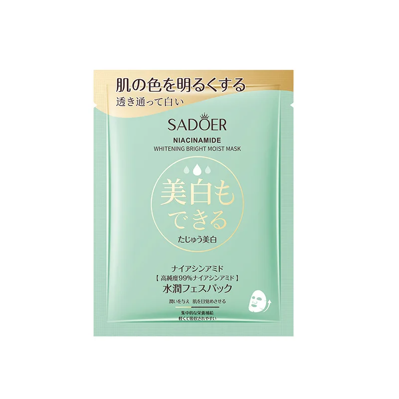 5/10pcs SADOER Nicotinamide Facial Masks for Face Moisturizing Brightening Firming Hydrating Face Mask Facial Skin Care Products