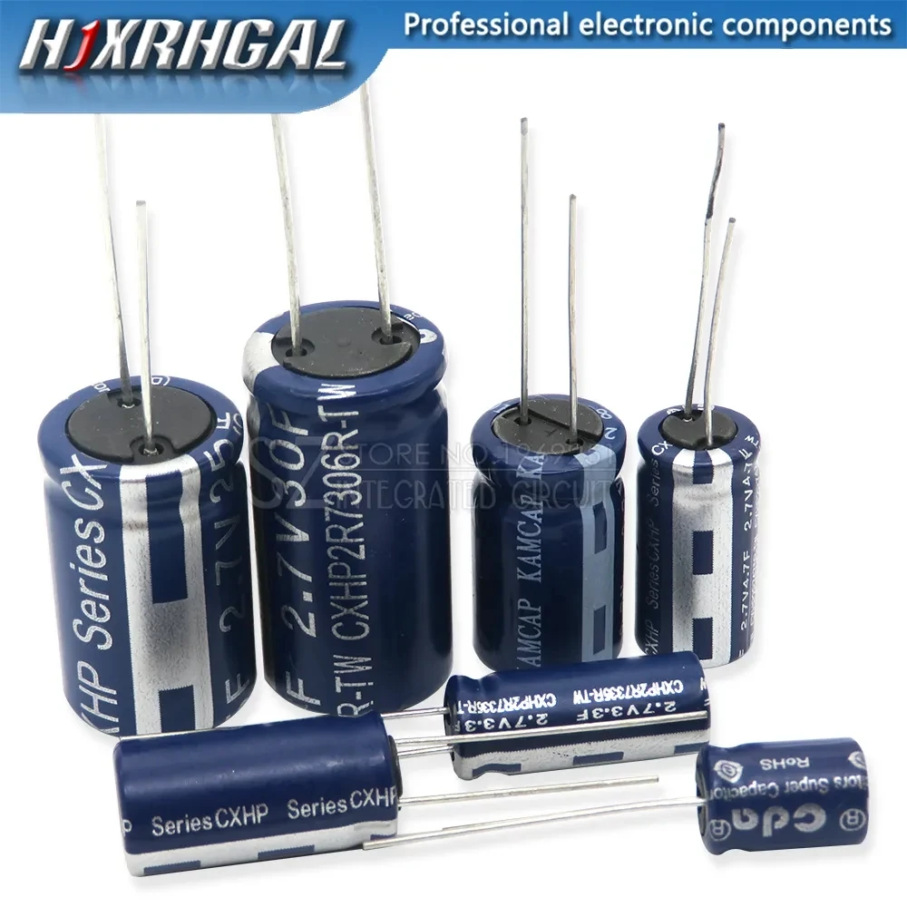 2PCS super capacitor farad capacitor 2.7V 2F 3.3F 4F 4.7F 5F 6F 7F 8F 10F 15F 20F 25F 30F 60F super capacitor