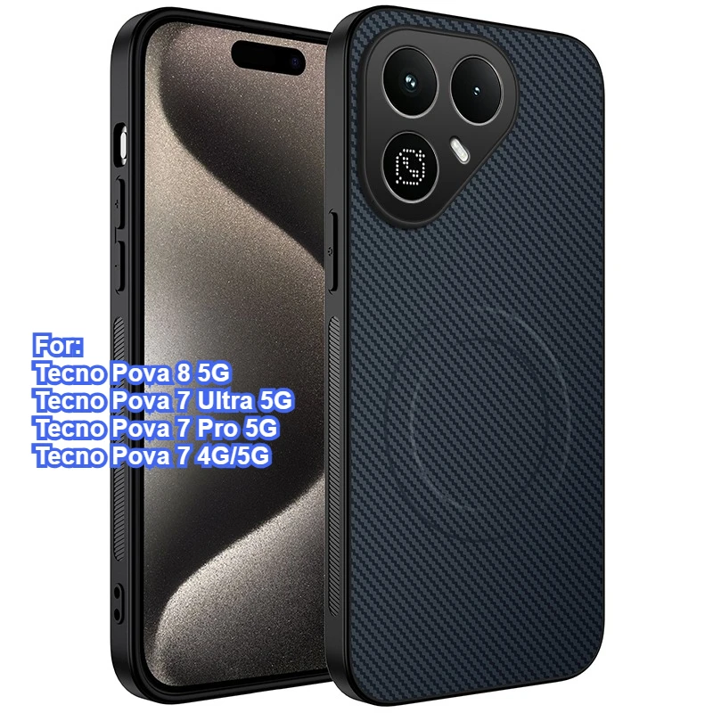Luxury Carbon Fiber Texture Magnetic Ultra-Thin Shockproof Case