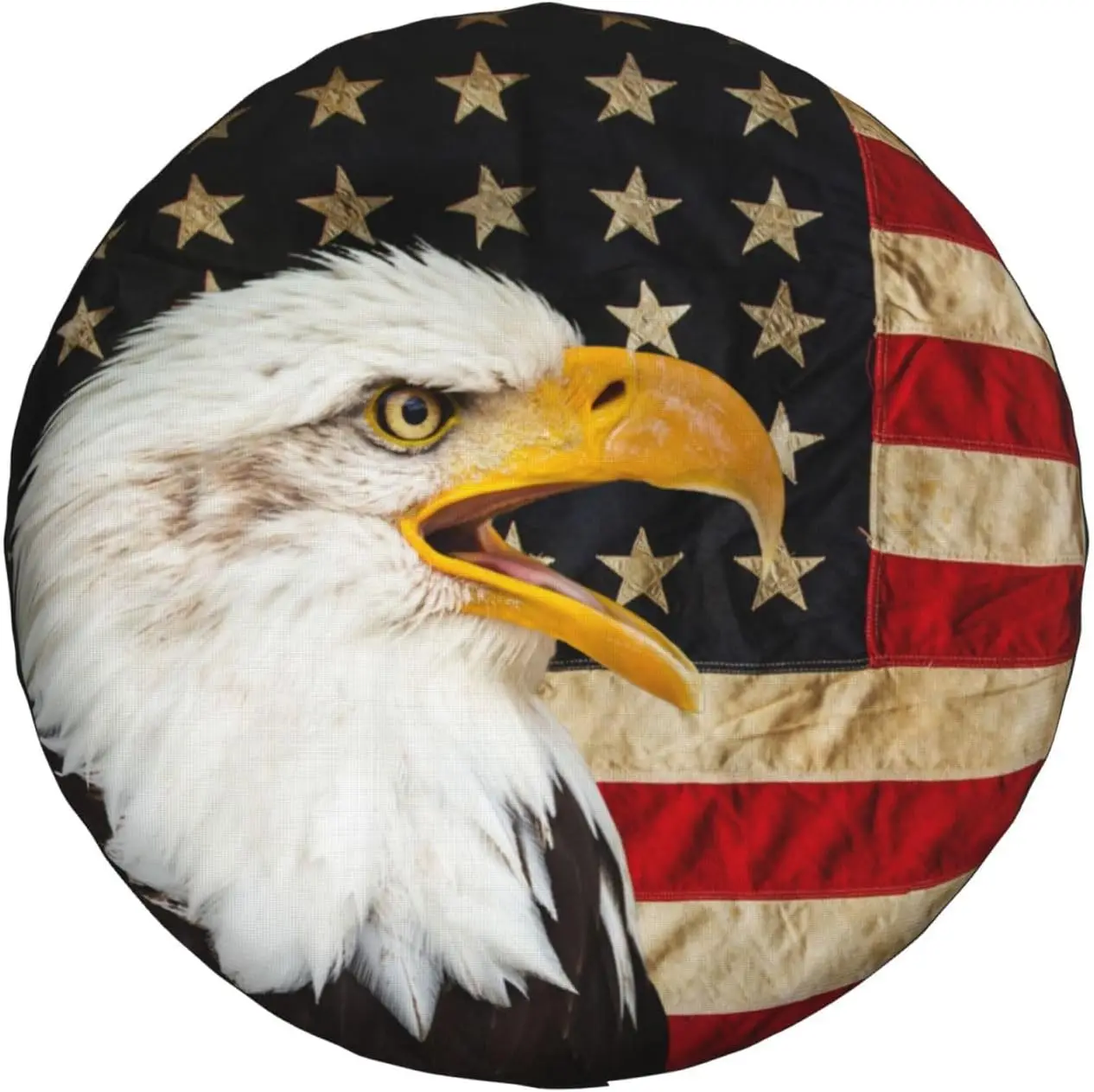 

American Flag Eagle Car Spare Tire Cover Weatherproof Wheel Protectors Universal Fit for Trailer Rv SUV Truck Camper Travel