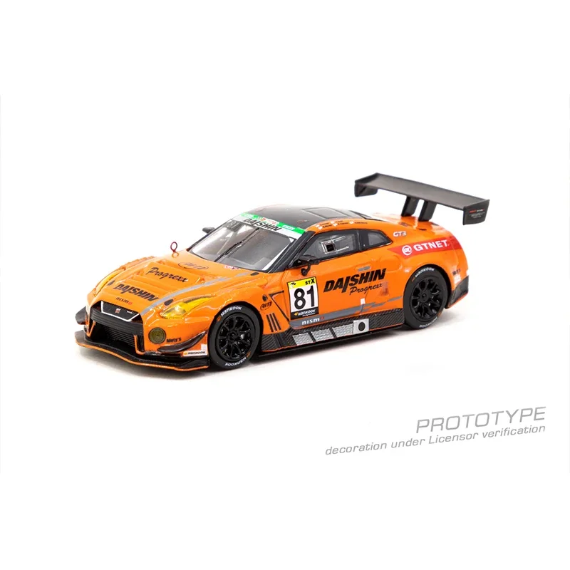 

TW In Stock 1:64 GTR NISMO GT3 #81 Orange Diecast Diorama Car Model Toys Tarmac Works