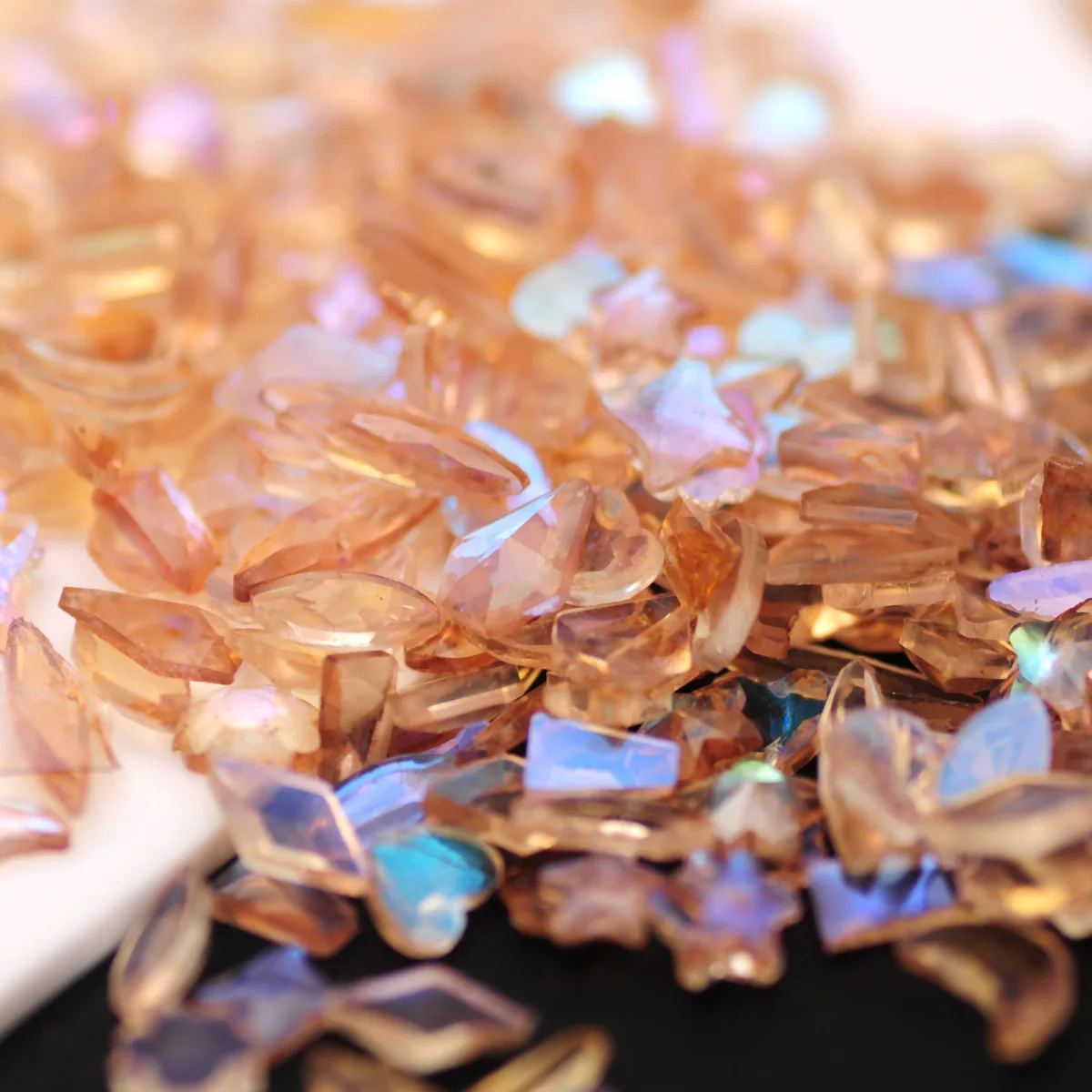 

100PCS Aurora Green Glitter Swarovsky Rhinestones 3D Butterfly Nails Jewelry DIY Resin Manicure Decals Nail Art Decorations
