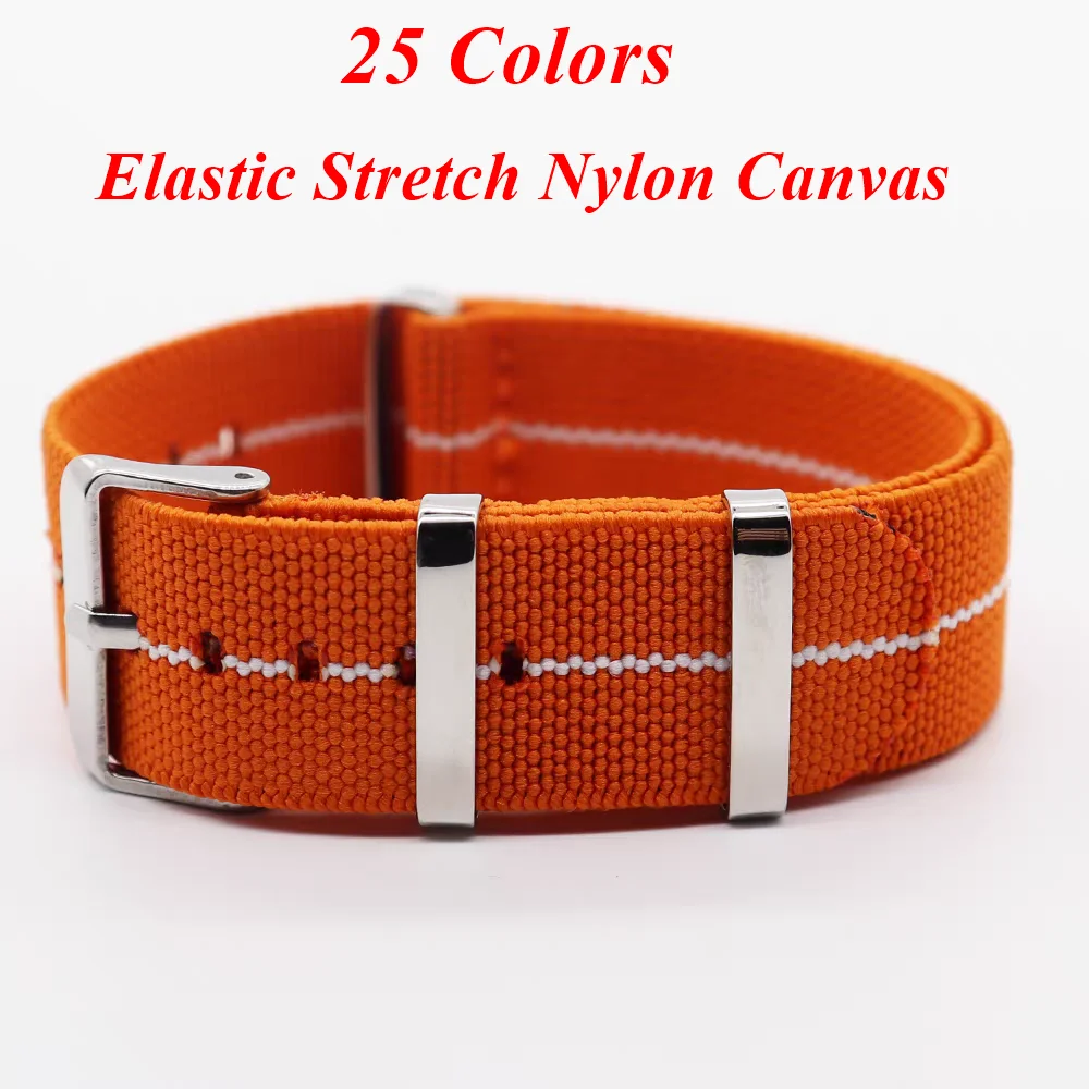 Elastic Nylon NATO Watch Strap - Multi-Size Diving Universal Bracelet
