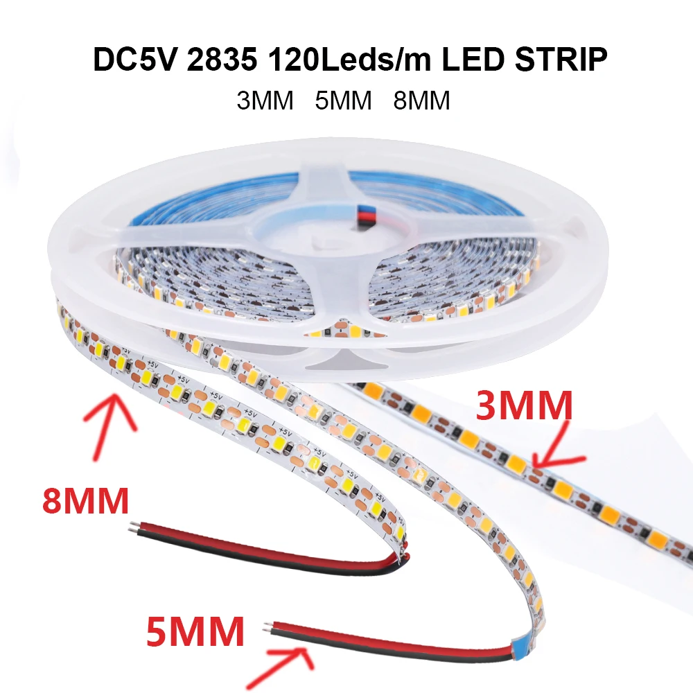 5V 3mm 5mm 8mm PCB LED Strip Light Se52e425c1482455b989c991eb741a1a4e