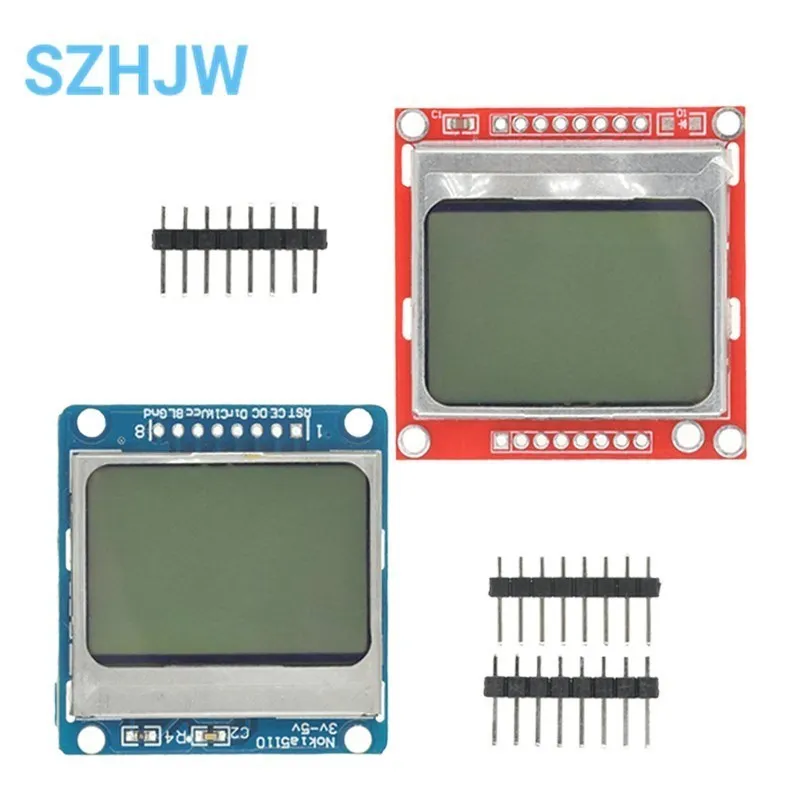 Smart Electronics Modulo Lcd Display Monitor Adattatore Retroilluminazione Blu Pcb 84*48 84X84 Lcd 5110 Schermo Nokia 5110