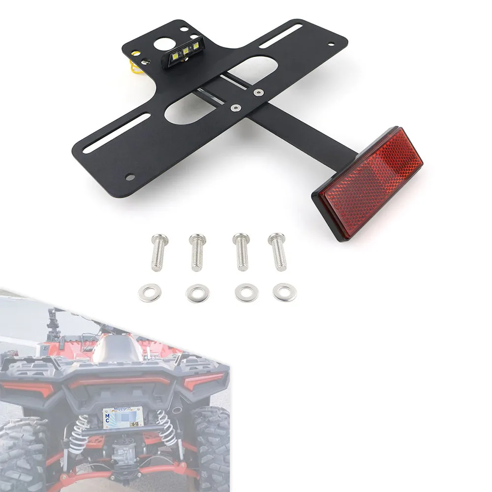Aluminum License Plate Bracket Universal Fit For Utv Atv Trailer Truck