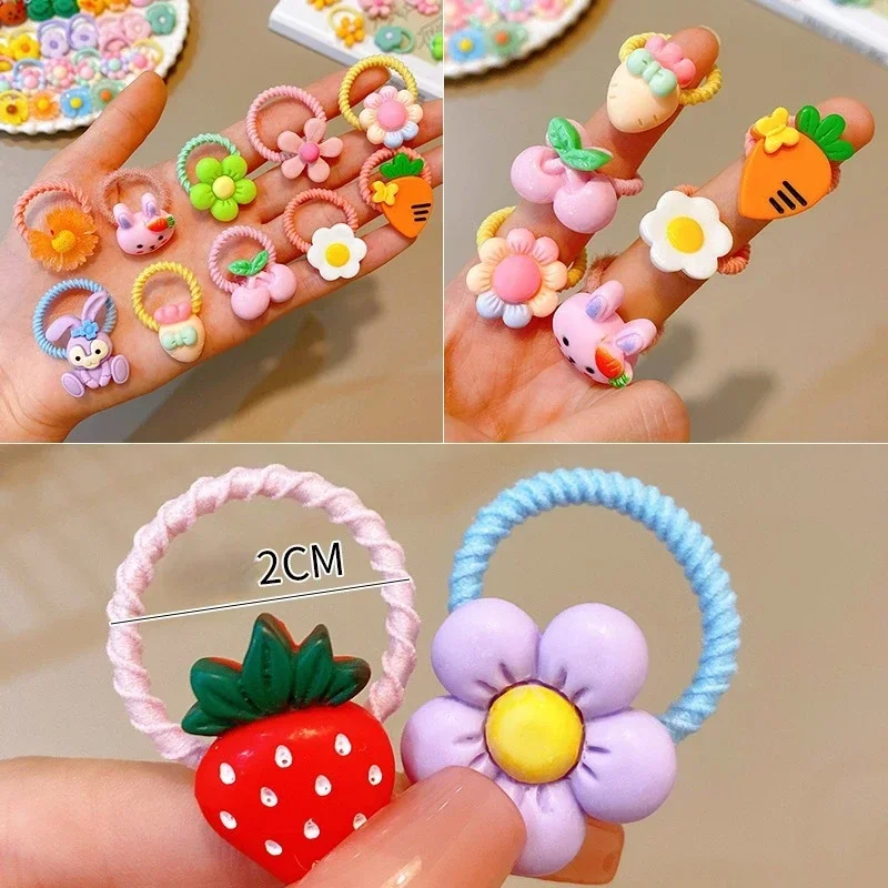Children's Rubber Band Elastic Hair Tie Scrunchies Headdress 30/50pcs