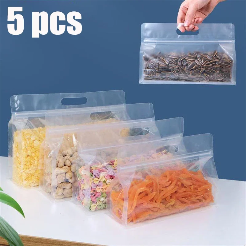 Food Preservation Bag Leak-proof Container Food Storage Bag Reusable Vertical Seal Bag Moisture-proof and Leak-proof