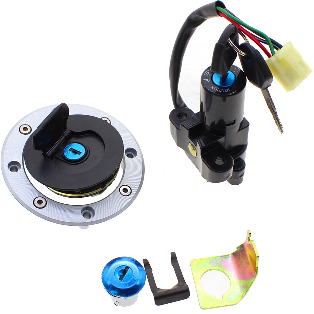 Motorcycles Ignition Switch Fuel Gas Tank Cap Seat Lock Key Set For Suzuki GS500 2001-2012 GS500E 1989-2000 1999 1998 1997 1996