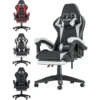 Gaming Chair with Footrest Gamer Chairs Ergonomic with Lumbar Cushion Headrest Gaming Chair Height Adjustable Computer Chair 1