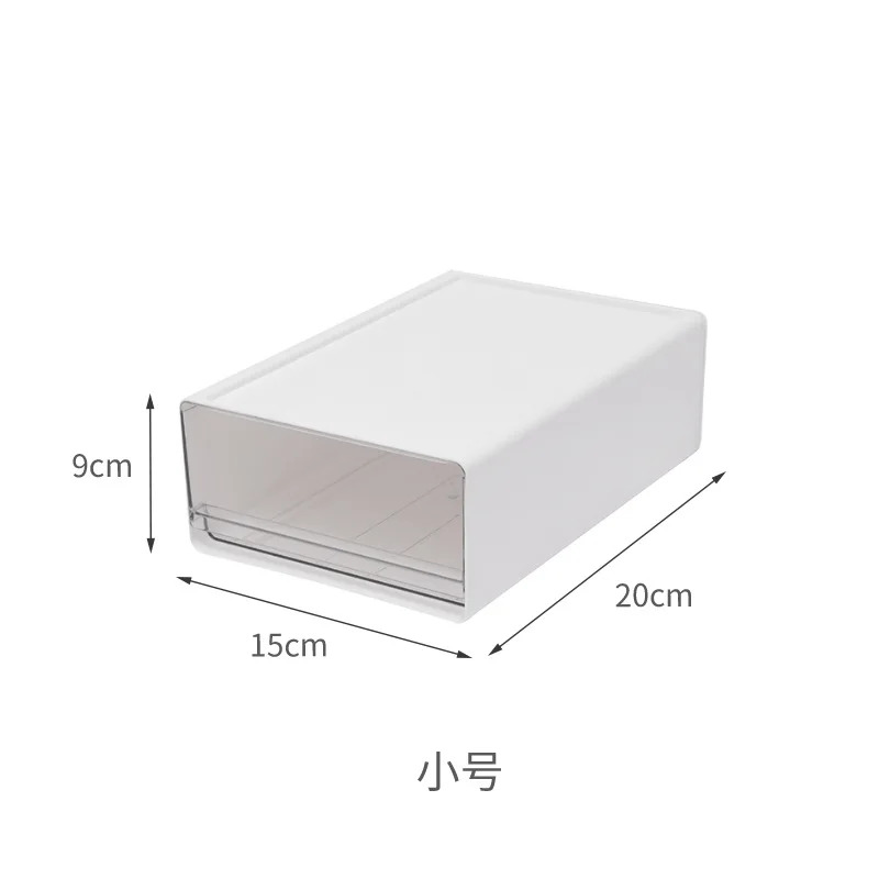Organizzatore di cassetti impilabile Scatola portaoggetti da tavolo Armadietto portatile per ufficio e studio Cassetti trasparenti con design combinato - immagine 5