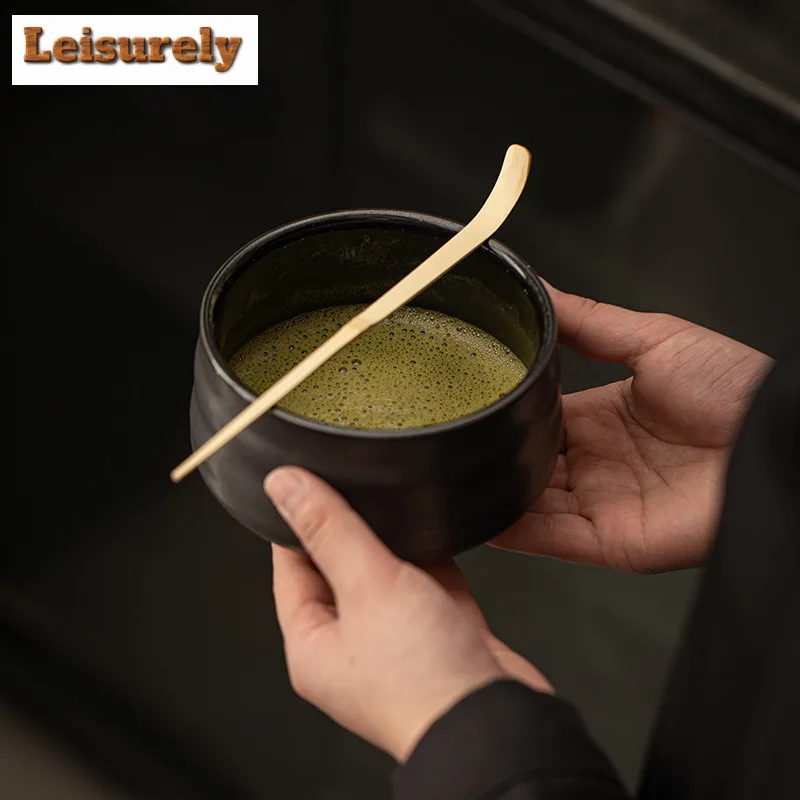 2pcs/set Retro Matcha Set Bamboo Whisk Scoop Ceramic Matcha Bowl Home Tea-making Tools Accessories Matcha Tea Set Birthday Gifts