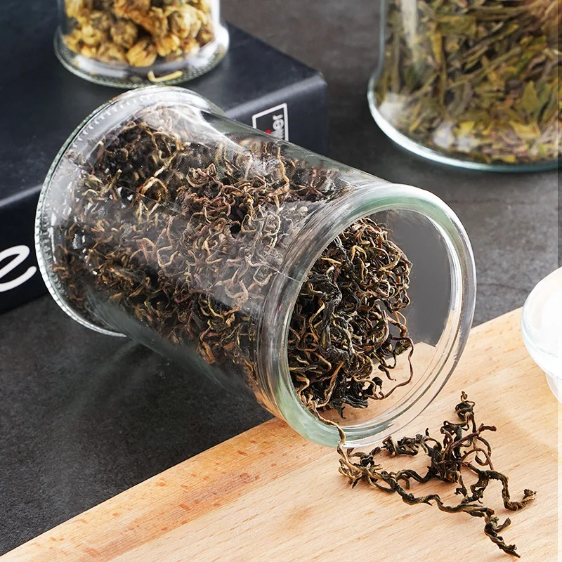 transparent Glass candy jar Storage tank Sealed tank Storage bottle Tea can Food container organizer Storage box Dried fruit box 4
