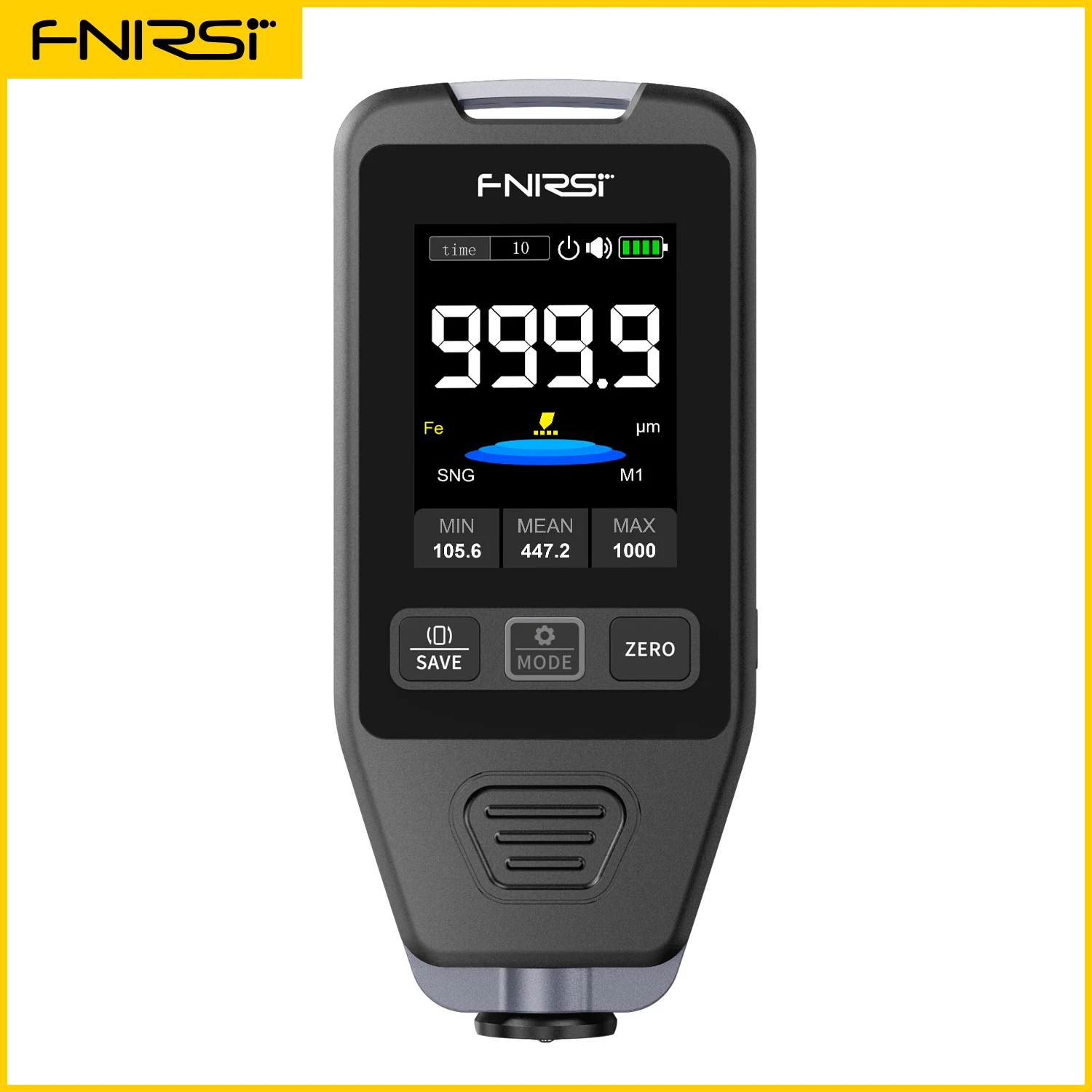 FNIRSI CTG-20 Coating Thickness Gauge 0-1400um Fe nFe Fe+Zn Electroplate Metal & Putty Powder paint coating meter paint thickness gauge thickness gauge