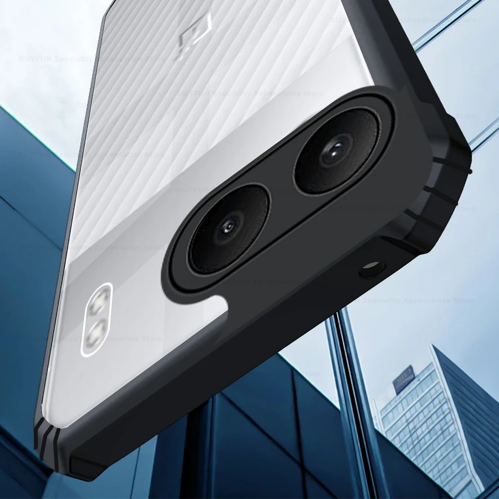 High-Quality Transparent Acrylic Shockproof Case - Hard PC+TPU Protection