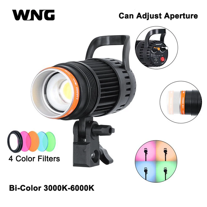 

50W COB LED Photo Studio Light Adjutable Aperture Video Lighting Portable Photography Spot Lamp for Tiktok Youtube Game Live