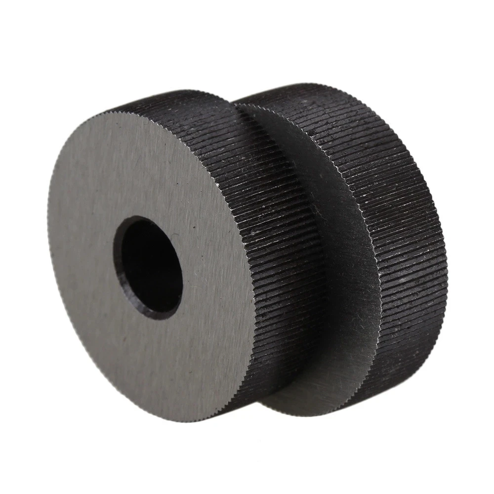 2x Single Straight Knurling Tool 8 x 28mm Linear Knurl Tool Wheel 0.6mm Pitch