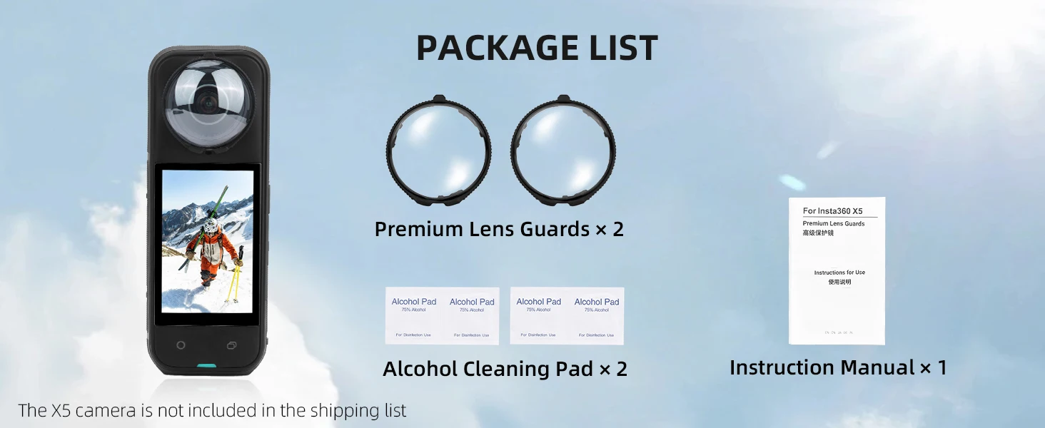 Premium-Objektivschutz für Insta360 X5, Kameraobjektivschutz aus optischem Glas – Insta 360 X5, kratzfestes Zubehör – Detail 9