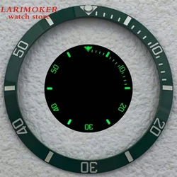 Luminous Ceramic and Magnesium Aluminum Watch Bezel - Multiple Size Options for 38mm border (Green luminous8)